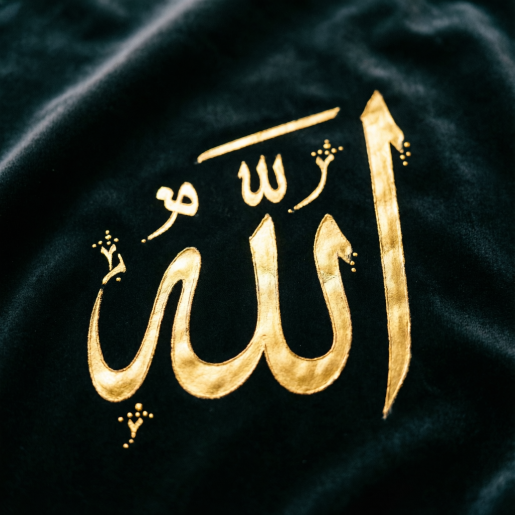 جمال الخط العربي الذهبي